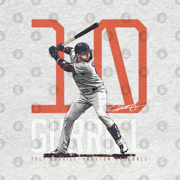 Yuli Gurriel Houston Bold Number by danlintonpro